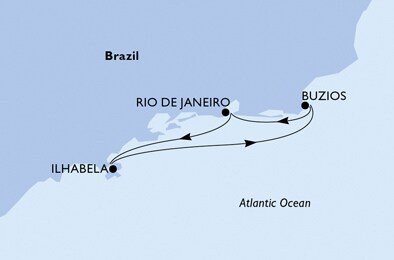 Brazília z Rio de Janeira na lodi MSC Seaview