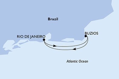 Brazília z Rio de Janeira na lodi MSC Seaview