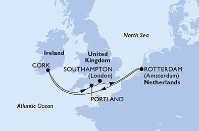 Veľká Británia, Holandsko, Írsko zo Southamptonu na lodi MSC Virtuosa