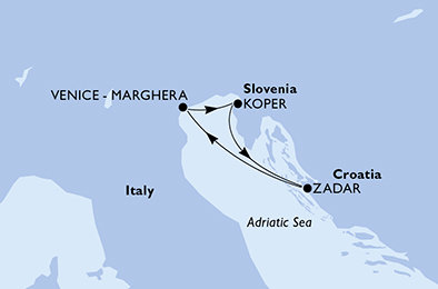 Taliansko, Slovinsko, Chorvátsko z Benátok na lodi MSC Armonia