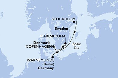 Švédsko, Dánsko, Nemecko zo Stockholmu na lodi MSC Poesia