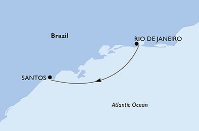 Brazília z Rio de Janeira na lodi MSC Virtuosa