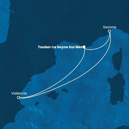 Francúzsko, Španielsko, Taliansko z Toulonu na lodi Costa Pacifica