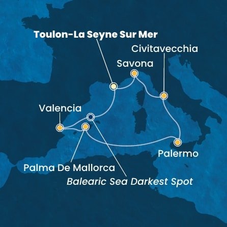Francúzsko, Španielsko, Taliansko z Toulonu na lodi Costa Pacifica