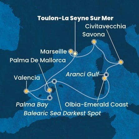 Francúzsko, Španielsko, Taliansko z Toulonu na lodi Costa Pacifica