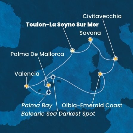 Francúzsko, Španielsko, Taliansko z Toulonu na lodi Costa Pacifica