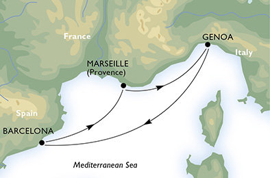 Taliansko, Španielsko, Francúzsko z Janova na lodi MSC Magnifica