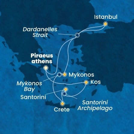 Grécko, Turecko z Pirea na lodi Costa Pacifica
