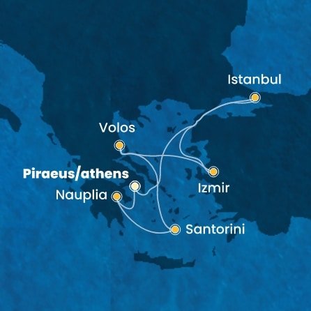 Grécko, Turecko z Pireusu na lodi Costa Pacifica