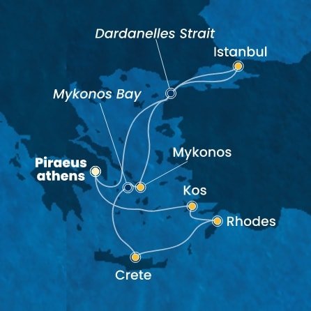 Grécko, Turecko z Pirea na lodi Costa Pacifica