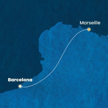 Španielsko, Francúzsko z Barcelony na lodi Costa Favolosa