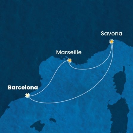 Španielsko, Francúzsko, Taliansko z Barcelony na lodi Costa Serena