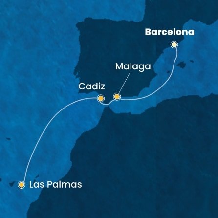 Španielsko z Barcelony na lodi Costa Smeralda
