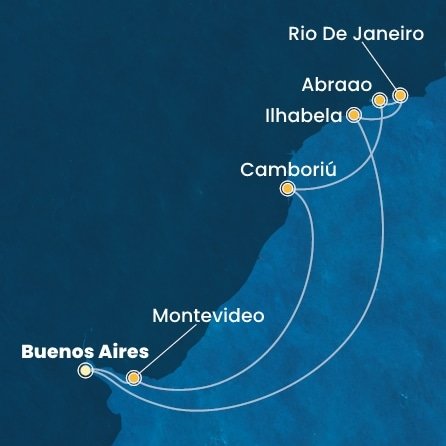 Argentína, Uruguaj, Brazília z Buenos Aires na lodi Costa Serena