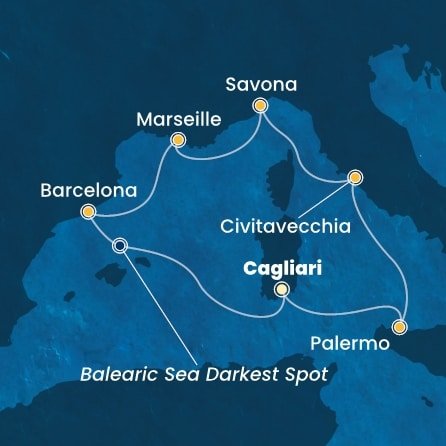Taliansko, Francúzsko, Španielsko z Cagliari na lodi Costa Smeralda