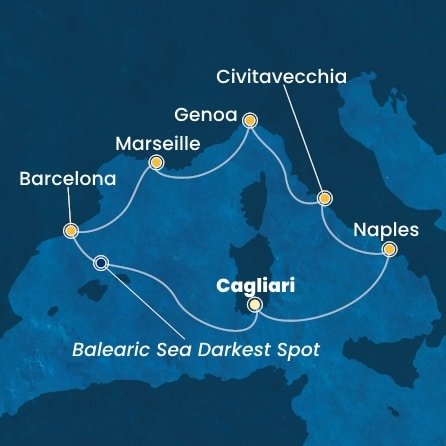 Taliansko, Francúzsko, Španielsko z Cagliari na lodi Costa Smeralda