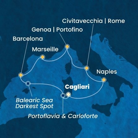 Taliansko, Francúzsko, Španielsko z Cagliari na lodi Costa Smeralda