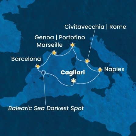 Taliansko, Francúzsko, Španielsko z Cagliari na lodi Costa Smeralda
