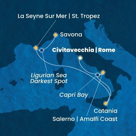 Taliansko, Francúzsko z Civitavechie na lodi Costa Fascinosa