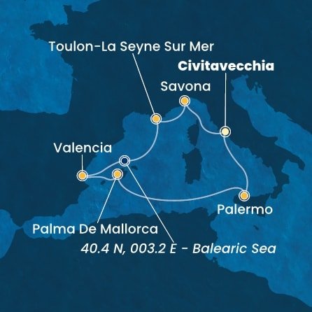 Taliansko, Francúzsko, Španielsko z Civitavechie na lodi Costa Pacifica