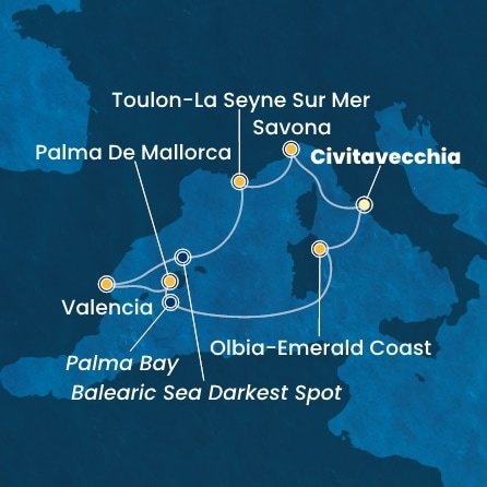 Taliansko, Francúzsko, Španielsko z Civitavechie na lodi Costa Pacifica