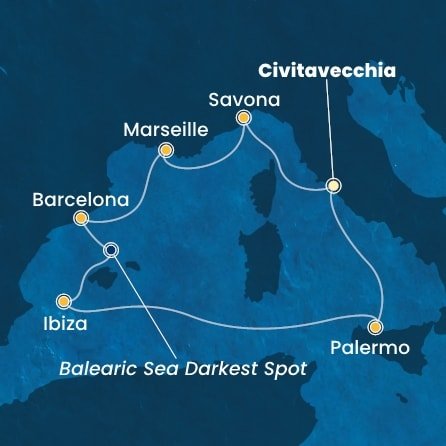 Taliansko, Francúzsko, Španielsko z Civitavechie na lodi Costa Smeralda