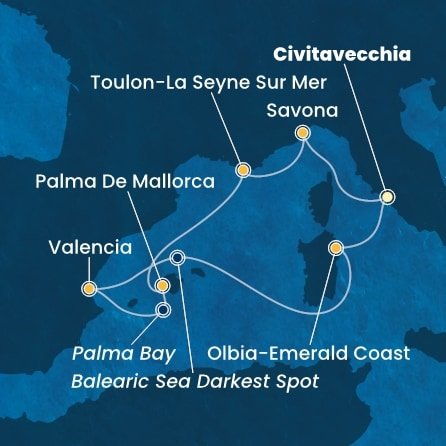 Taliansko, Francúzsko, Španielsko z Civitavechie na lodi Costa Pacifica
