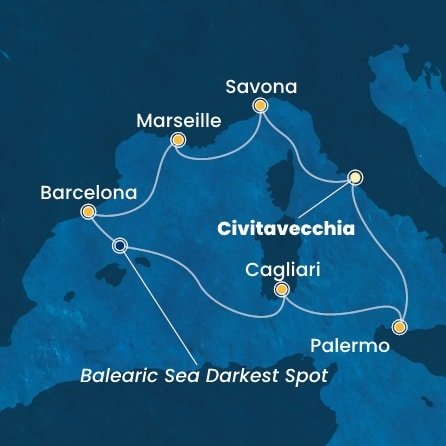 Taliansko, Francúzsko, Španielsko z Civitavechie na lodi Costa Pacifica