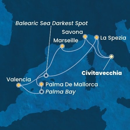 Taliansko, Francúzsko, Španielsko z Civitavechie na lodi Costa Pacifica