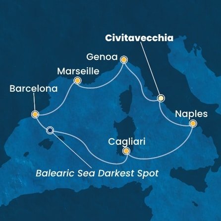 Taliansko, Francúzsko, Španielsko z Civitavechie na lodi Costa Toscana
