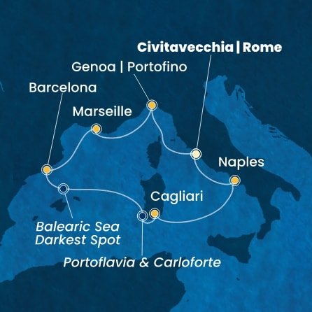Taliansko, Francúzsko, Španielsko z Civitavechie na lodi Costa Smeralda