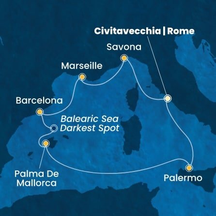 Taliansko, Francúzsko, Španielsko z Civitavechie na lodi Costa Toscana