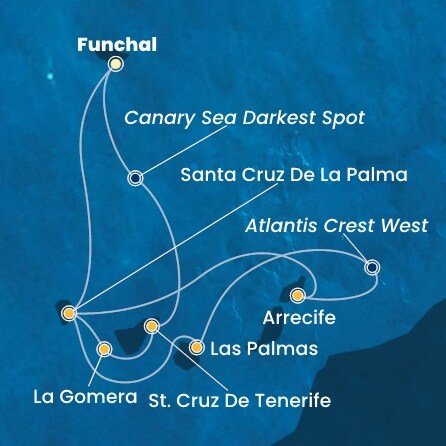 Portugalsko, Španielsko, La Gomera z Funchalu na lodi Costa Fortuna