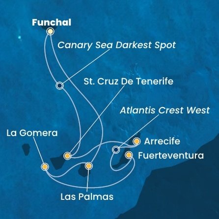 Portugalsko, Španielsko, La Gomera z Funchalu na lodi Costa Pacifica