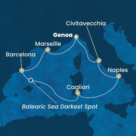 Taliansko, Francúzsko, Španielsko z Janova na lodi Costa Smeralda