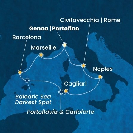 Taliansko, Francúzsko, Španielsko z Janova na lodi Costa Smeralda