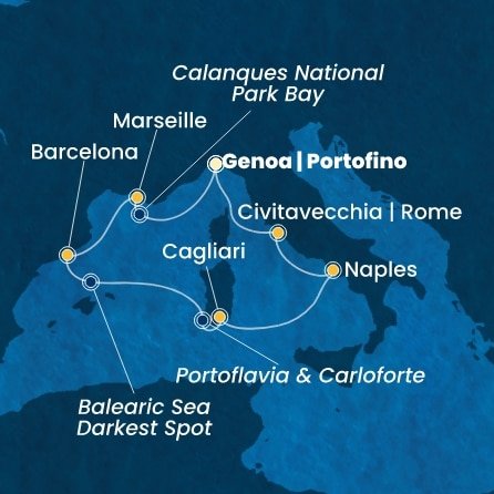 Taliansko, Francúzsko, Španielsko z Janova na lodi Costa Smeralda