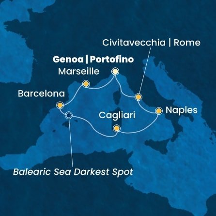 Taliansko, Francúzsko, Španielsko z Janova na lodi Costa Smeralda