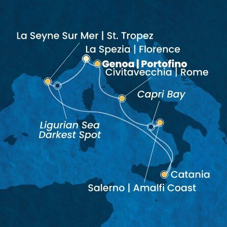 Taliansko, Francúzsko z Janova na lodi Costa Fascinosa