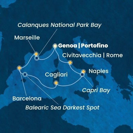 Taliansko, Francúzsko, Španielsko z Janova na lodi Costa Toscana