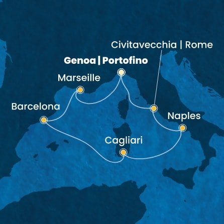 Taliansko, Francúzsko, Španielsko z Janova na lodi Costa Smeralda