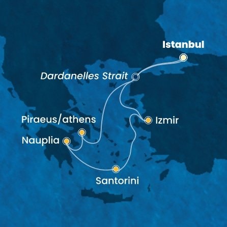 Turecko, Grécko z Istanbulu na lodi Costa Pacifica