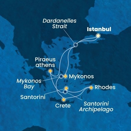 Turecko, Grécko z Istanbulu na lodi Costa Pacifica