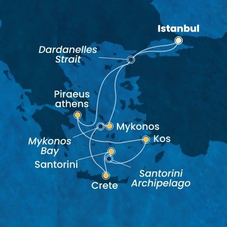 Turecko, Grécko z Istanbulu na lodi Costa Pacifica