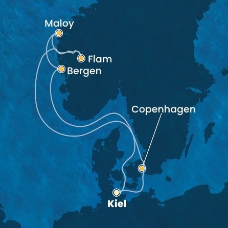Nemecko, Dánsko, Nórsko z Kielu na lodi Costa Diadema