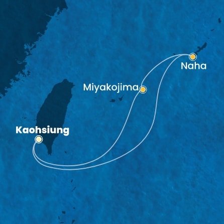 Tchaj-wan, Japonsko z Kaohsiungu na lodi Costa Serena