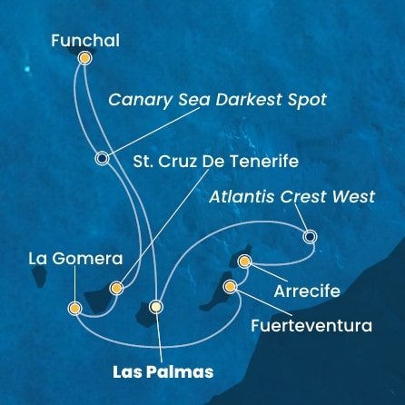 Španielsko, Portugalsko,  z Las Palmas na lodi Costa Fortuna