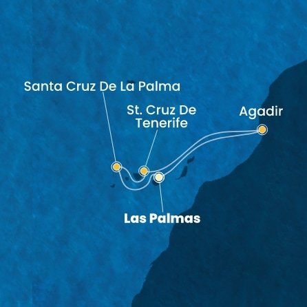 Španielsko, Maroko z Las Palmas na lodi Costa Smeralda