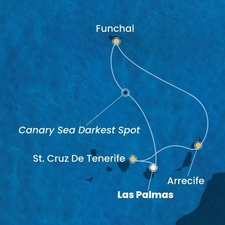 Španielsko, z Lanzarote, Portugalsko z Las Palmas na lodi Costa Smeralda