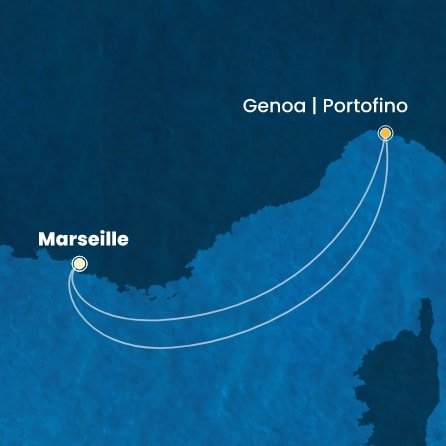 Francúzsko, Taliansko z Marseille na lodi Costa Smeralda